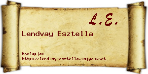 Lendvay Esztella névjegykártya